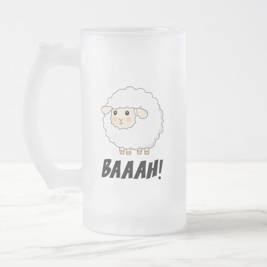 Cute Sheep Baaah Matglas Bierpul (Links)