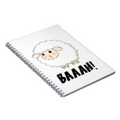 Cute Sheep Baaah Notitieboek (Rechterzijde)
