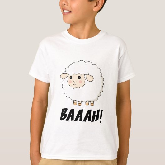 Cute Sheep Baaah T-shirt (Voorkant)