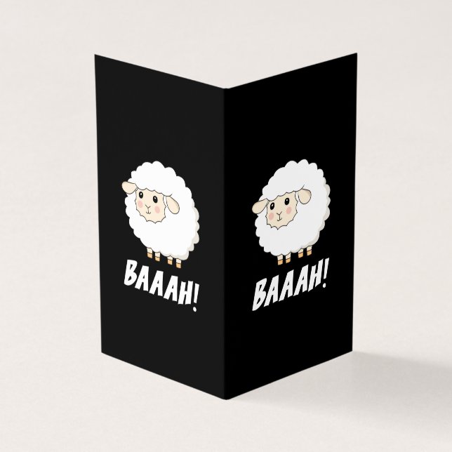 Cute Sheep Baah Kaart (Buitenkant)