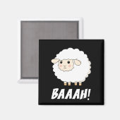 Cute Sheep Baah Magneet (Voorkant / Achterkant)