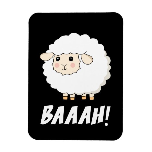 Cute Sheep Baah Magneet (Verticaal)