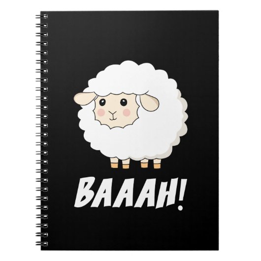 Cute Sheep Baah Notitieboek (Voorkant)