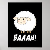 Cute Sheep Baah Poster (Voorkant)