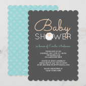 Cute Sheep Baby shower Invitation Kaart (Voorkant / Achterkant)