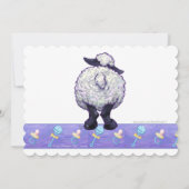 Cute Sheep Baby shower Kaart (Achterkant)