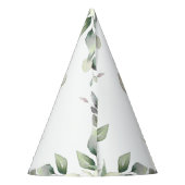 Cute Sheep Boerderij Greenery 1st Birthday Boy Gir Feesthoedjes (Achterkant)