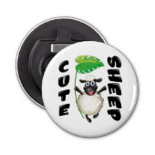 CUTE SHEEP BUTTON FLESOPENER (Voorkant)