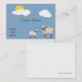 Cute Sheep Children's Calling Card Contactkaartje (Voorkant / Achterkant)