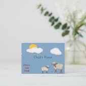 Cute Sheep Children's Calling Card Contactkaartje (Staand voorkant)