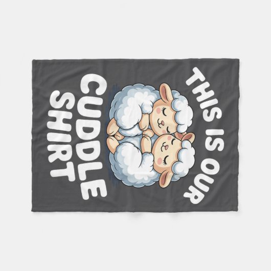 Cute Sheep Couple This Is Our Cuddle  Fleece Deken (Voorkant (Horizontaal))