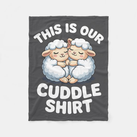 Cute Sheep Couple This Is Our Cuddle Fleece Deken (Voorkant)