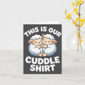 Cute Sheep Couple This Is Our Cuddle  Kaart (Gele Bloem)