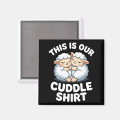 Cute Sheep Couple This Is Our Cuddle  Magneet (Voorkant / Achterkant)