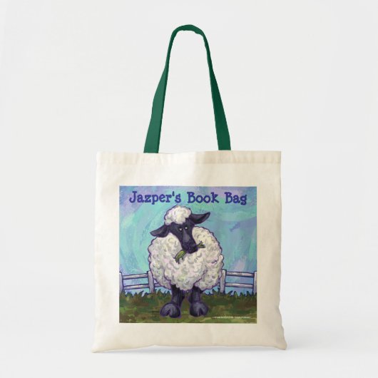 Cute Sheep Custom Book Bag Tote Bag (Voorkant)
