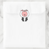 Cute Sheep Design Ronde Sticker (Tas)