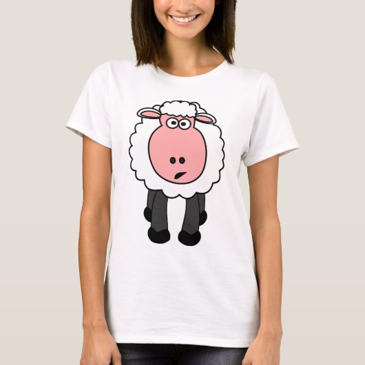 Cute Sheep Design T-shirt (Voorkant)