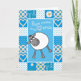 Cute Sheep, Ewe maken mijn hart glimlachen Wenskaa Kaart