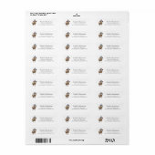 Cute Sheep Farm Animal Return Address Etiket (Full Sheet)