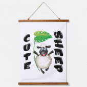 CUTE SHEEP HANGEND WANDKLEED (Voorkant)