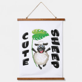 CUTE SHEEP HANGEND WANDKLEED