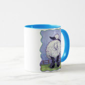 Cute Sheep Head en Tails Hot Cocaca Mok (Voorkant rechts)