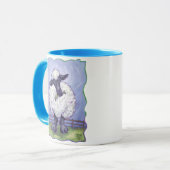 Cute Sheep Head en Tails Hot Cocaca Mok (Voorkant links)