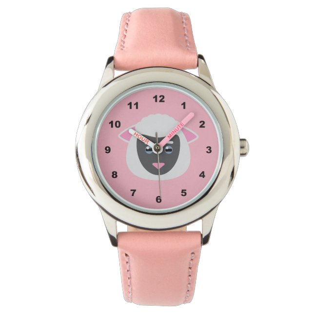 Cute Sheep Horloge (Voorkant)