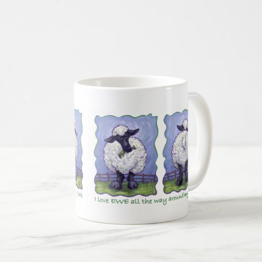 Cute Sheep Ik hou van EWE Mokken (Voorkant rechts)