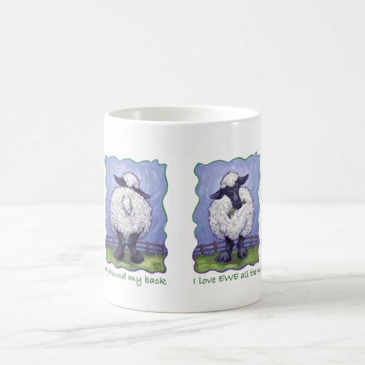 Cute Sheep Ik hou van EWE Mokken (Center)