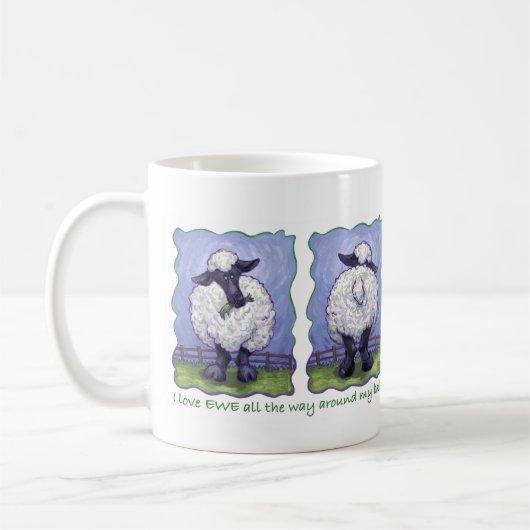 Cute Sheep Ik hou van EWE Mokken (Links)