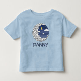 Cute Sheep in Moon and Clouds Kinder Shirts