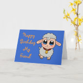 Cute Sheep Kaart (Gele Bloem)