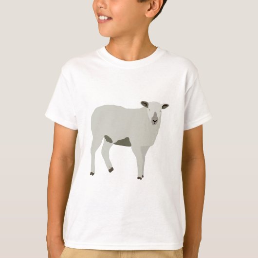 Cute Sheep & Lamb Boerderij Animal Illustration T-shirt (Voorkant)
