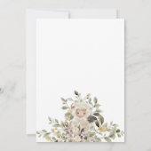 Cute Sheep Lamb Botanical Ribbon Baby shower Kaart (Achterkant)