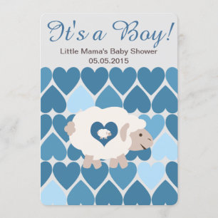 Cute Sheep Mama, het is een jongen! Baby Shower Kaart