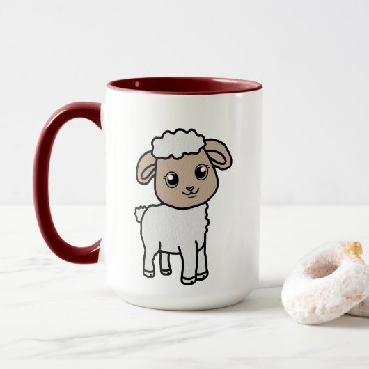 Cute Sheep Mok (Met donut)