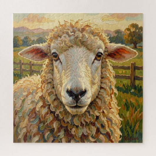 Cute Sheep on a Ranch  | Farm Animals Legpuzzel (Verticaal)