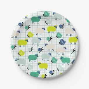Cute Sheep Paper Borden Papieren Bordje