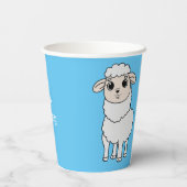 Cute Sheep Papieren Bekers (Achterkant)