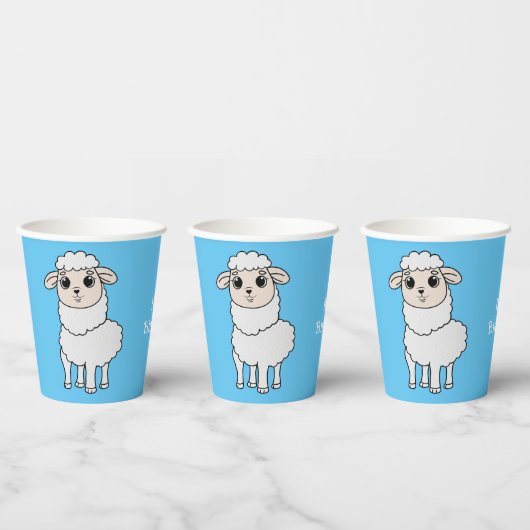 Cute Sheep Papieren Bekers (Multi)