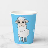 Cute Sheep Papieren Bekers (Voorkant)
