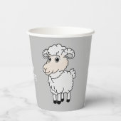 Cute Sheep Papieren Bekers (Achterkant)