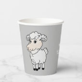 Cute Sheep Papieren Bekers (Voorkant)