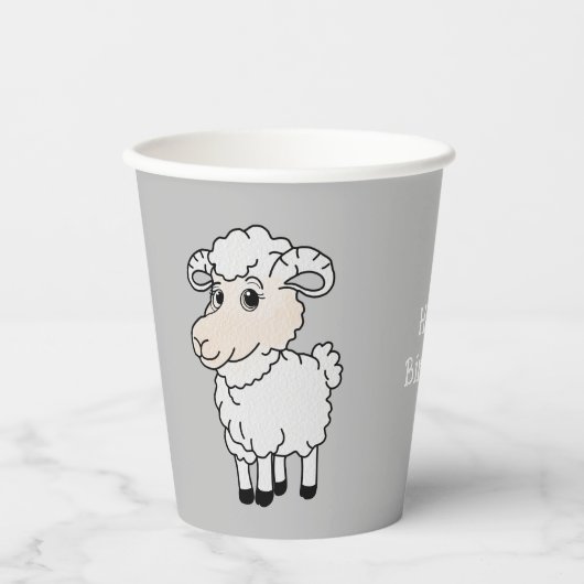 Cute Sheep Papieren Bekers (Voorkant)