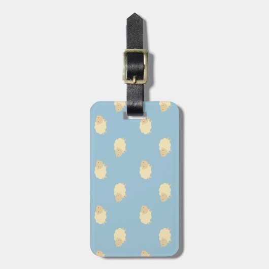 Cute Sheep Pattern Bagagelabel (Voorkant verticaal)