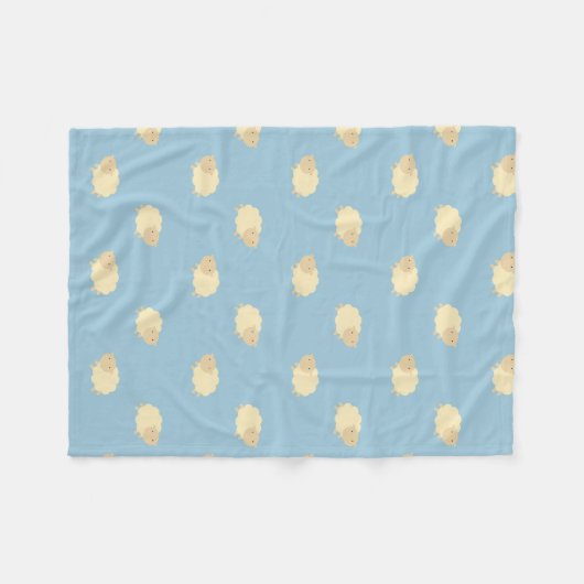 Cute Sheep Pattern Fleece Blanket Deken (Voorkant (Horizontaal))