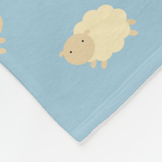 Cute Sheep Pattern Fleece Blanket Deken (Hoek)