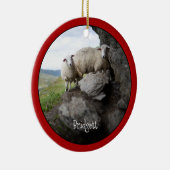 Cute Sheep Personalized Ceramic Ornament (Rechts)