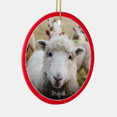 Cute Sheep Personalized Ceramic Ornament (Rechts)